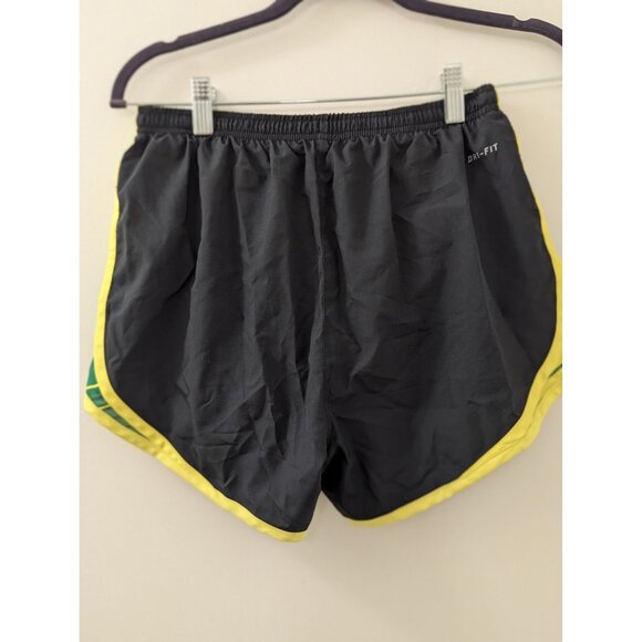 Nike Dri-Fit Oregon Ducks Running Shorts Small Black & Yellow Stripe Design - Picture 4 of 10